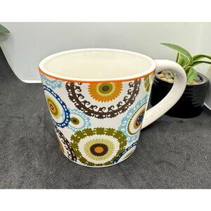 Colorful Ceramic Coffee Mug With Mandala Pattern